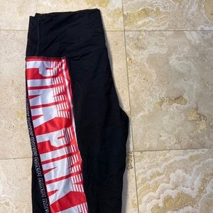 Black and hot pink , pink Victoria’s Secret leggings
